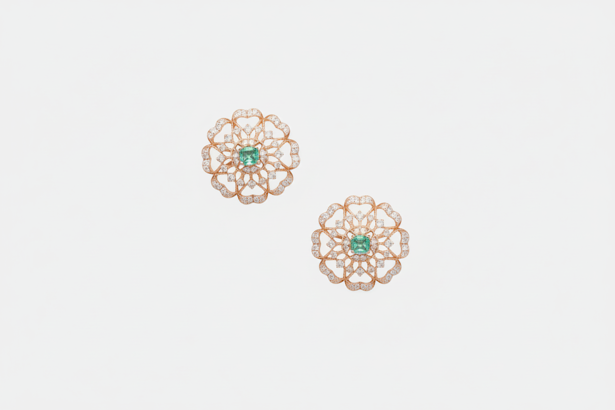 Flower Diamond Studs