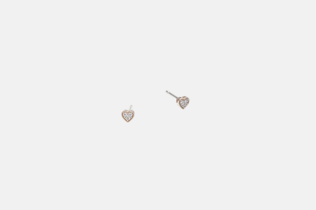 Heart shaped Diamond Studs