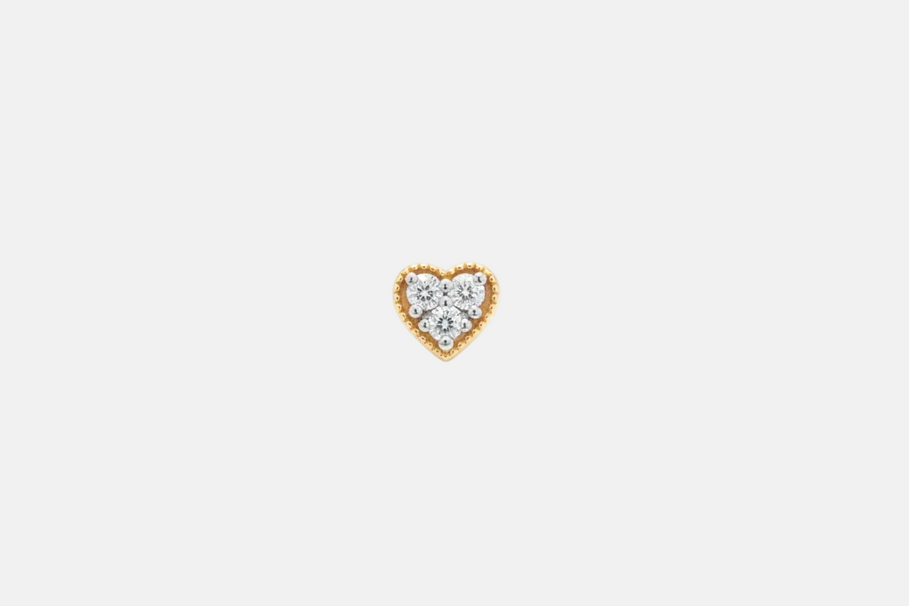 Heart shaped Diamond Studs